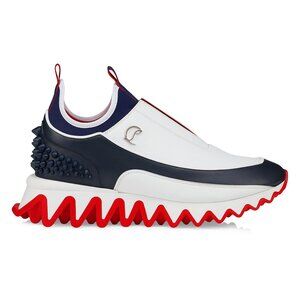 Christian Louboutin SHARKYLOUB SP Spikes Flat Leather Sneakers Shoes Mens